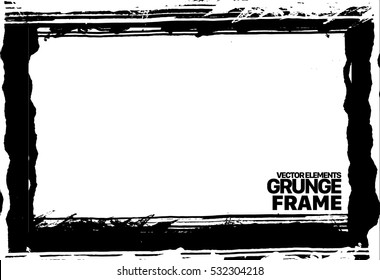 Grunge frame texture - Abstract design template. Isolated stock vector illustration