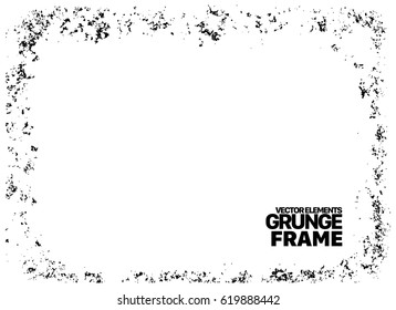 Grunge frame texture - Abstract design template. Isolated stock vector illustration
