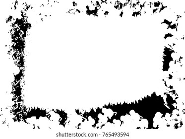 Grunge frame texture - abstract isolated stock vector template - easy to use