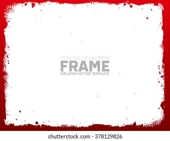 Grunge frame texture background. Isolated vector design template
