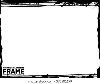 Grunge frame - texture background. Isolated vector template