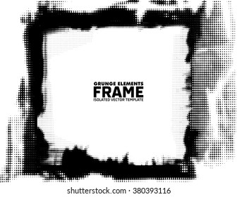 Grunge frame - texture background. Isolated vector template