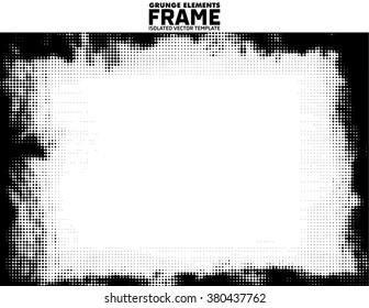 Grunge frame - texture background. Isolated vector template