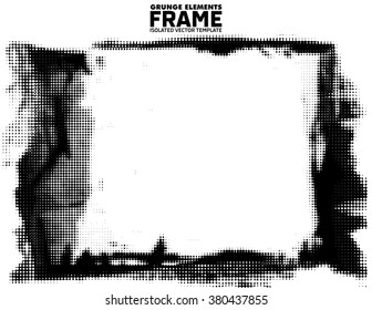Grunge frame - texture background. Isolated vector template