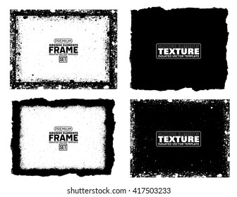 Grunge frame texture set