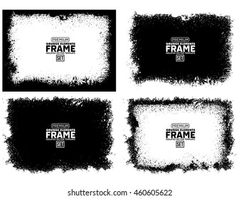 Grunge frame texture set