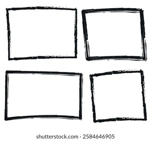Grunge frame texture set, abstract design template