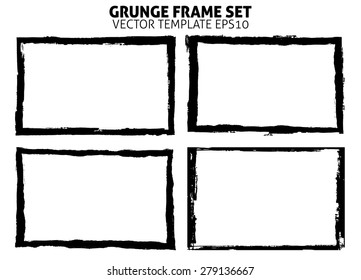 Grunge frame texture set - Abstract design template