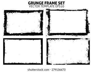 Grunge frame texture set - Abstract design template