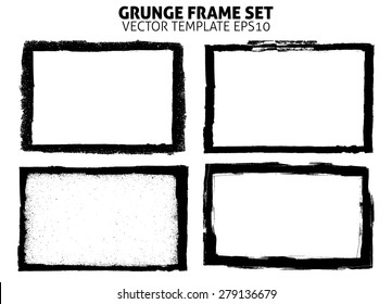 Grunge frame texture set - Abstract design template