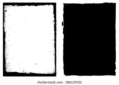 Grunge frame texture set - Abstract design template. Stock vector set - easy to use 