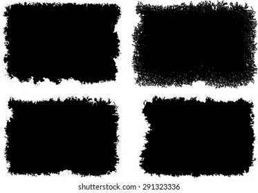 Grunge frame texture set - Abstract design template. Stock vector set - easy to use
