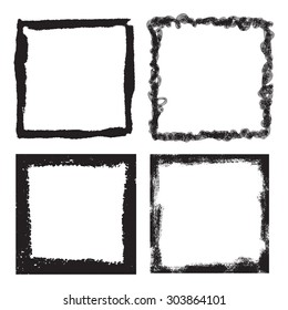 Grunge frame texture set - Abstract design template. Stock vector set - easy to use