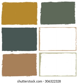 Grunge frame texture set - Abstract design template. Stock vector set - easy to use