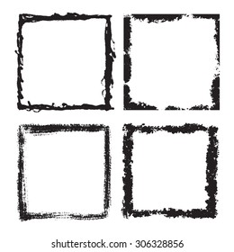 Grunge frame texture set - Abstract design template. Stock vector set - easy to use