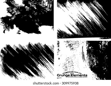 Grunge frame texture set - Abstract design template. Stock vector set - easy to use