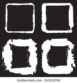 Grunge frame texture set - Abstract design template. Stock vector set - easy to use