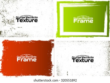 Grunge frame texture set - Abstract design template. Stock vector set - easy to use