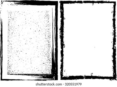 Grunge frame texture set - Abstract design template. Stock vector set - easy to use