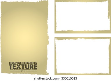 Grunge frame texture set - Abstract design template. Stock vector set - easy to use