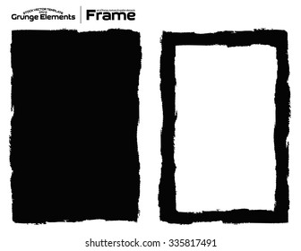 Grunge frame texture set - Abstract design template. Isolated stock vector set - easy to use
