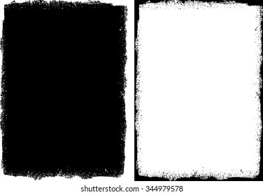 Grunge frame texture set - Abstract design template. Isolated stock vector set - easy to use 