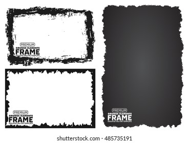 Grunge frame and texture set  - Abstract design template