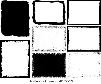 Grunge frame texture set - Isolated vector template