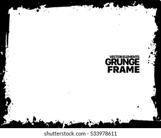 Grunge frame texture. Stock vector design template