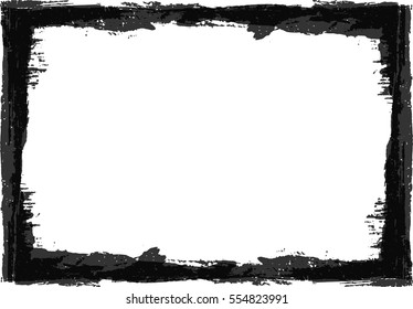 Grunge frame texture. Stock vector design template
