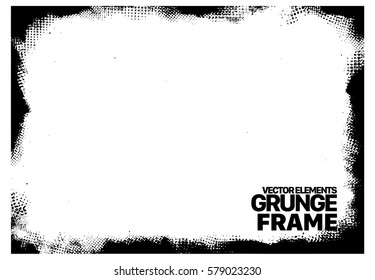 Grunge frame texture. Stock vector design template
