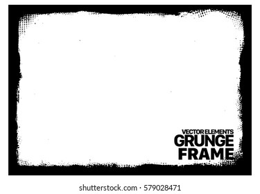 Grunge frame texture. Stock vector design template
