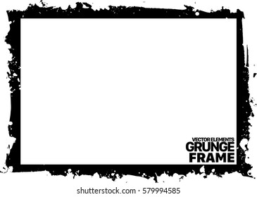 Grunge frame texture. Stock vector design template
