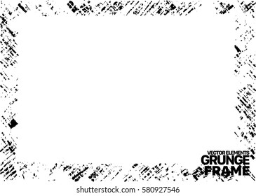 Grunge frame texture. Stock vector design template
