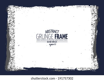 Grunge frame texture. vector template