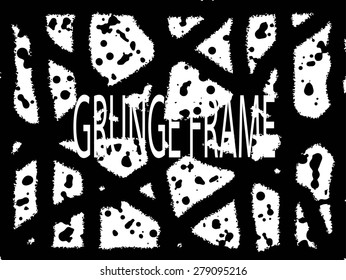 Grunge frame texture. vector template