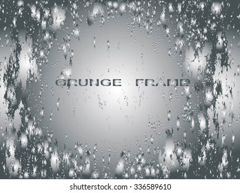 Grunge frame texture. vector template background