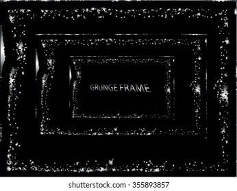 Grunge frame texture. vector template background