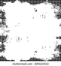 Grunge Frame. Urban Background Texture Vector. Dust Overlay. Distressed Grainy Grungy Framing Effect. Distressed Backdrop Vector Illustration. EPS 10.