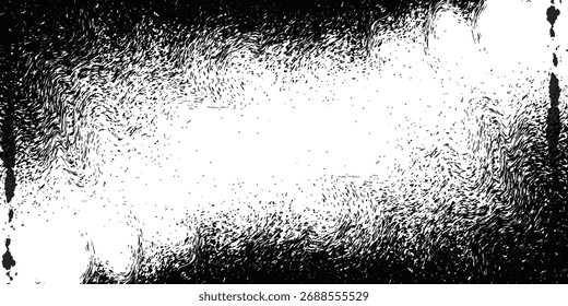 Marco de Grunge. Vector de textura de fondo Urbana. Superposición de polvo. Efecto de encuadre gruñón granulado angustiado. Ilustración vectorial de fondo angustiado. EPS 10.