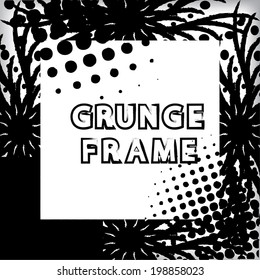 Grunge frame. Vector illustration.