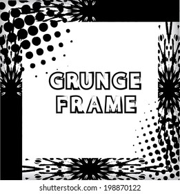 Grunge frame. Vector illustration.
