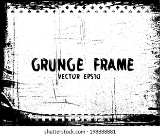 grunge frame. vector illustration. 