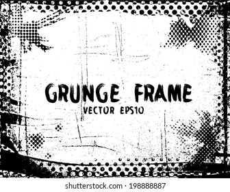 grunge frame. vector illustration. 
