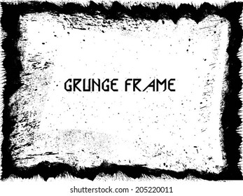 grunge frame. vector illustration.