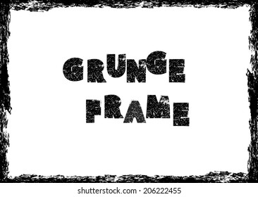Grunge frame. Vector illustration. 