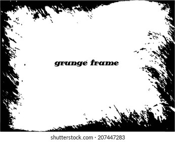 Grunge frame. Vector illustration.