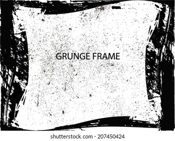 Grunge frame. Vector illustration.