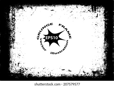 Grunge frame. Vector illustration. 