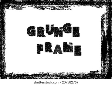 Grunge frame. Vector illustration. 